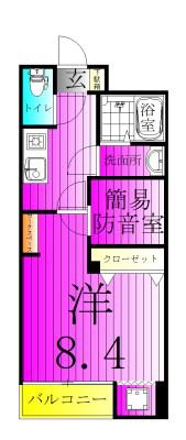 SKビル拾四番館(1K/3階)の間取り写真