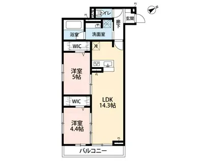 SONORE(2LDK/3階)の間取り写真