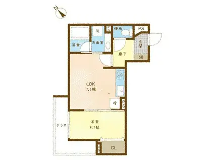 ＪＲ東海道本線 安城駅 徒歩6分 3階建 築1年(1DK/3階)の間取り写真
