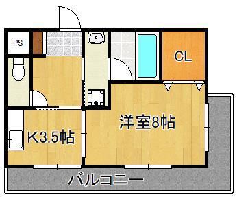 グレイシス浅川I(1K/5階)の間取り写真