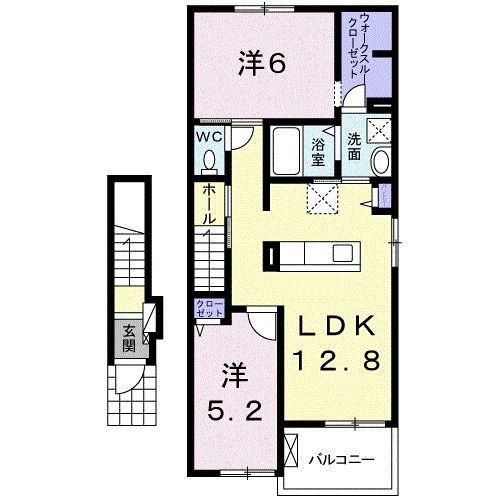 ポップ・アップ ハウス(2LDK/2階)の間取り写真