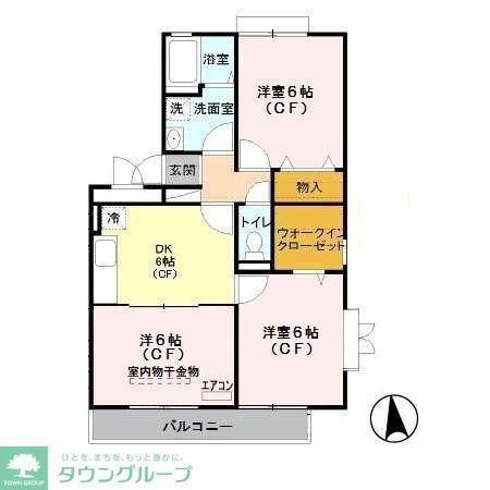 エクセルグランデ(3DK/3階)の間取り写真