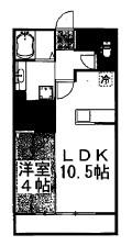 ペイサージュ成城(1LDK/2階)の間取り写真