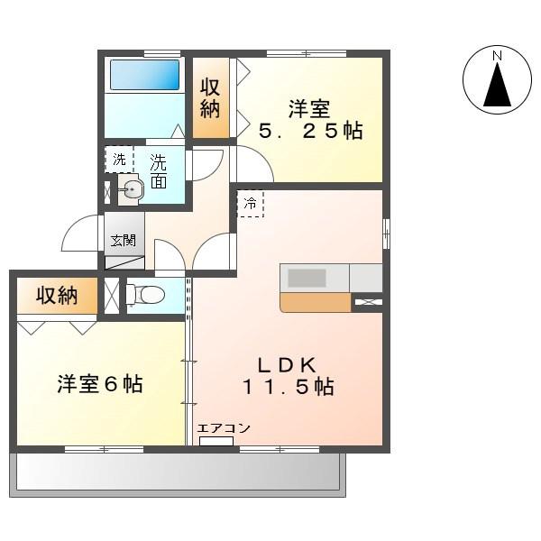 ベースプランニングII(2LDK/2階)の間取り写真