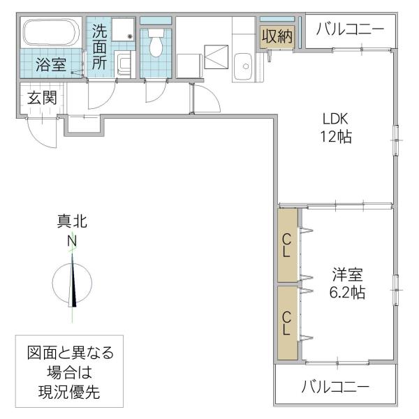 グラン ビレッジ ウー II(1LDK/1階)の間取り写真