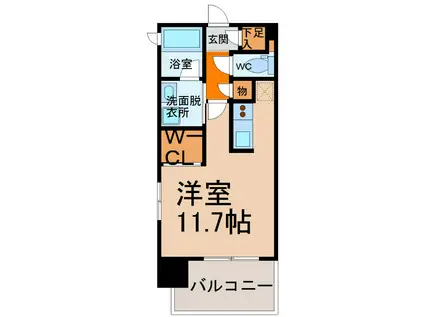 アデグランツ大須(ワンルーム/10階)の間取り写真