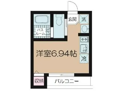 NSGATE下高井戸(ワンルーム/1階)の間取り写真