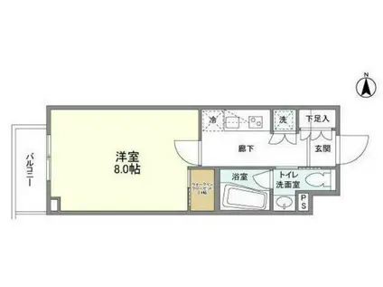 コンフォリア桜上水(1K/1階)の間取り写真