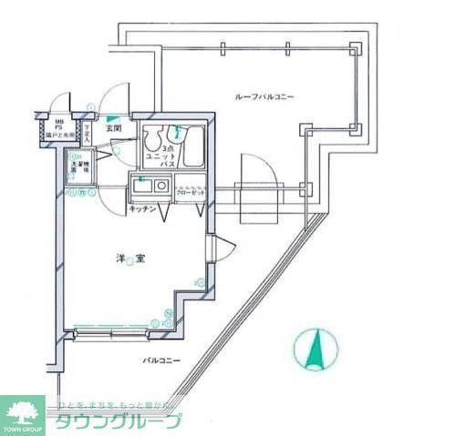 クリオ藤が丘壱番館(ワンルーム/3階)の間取り写真