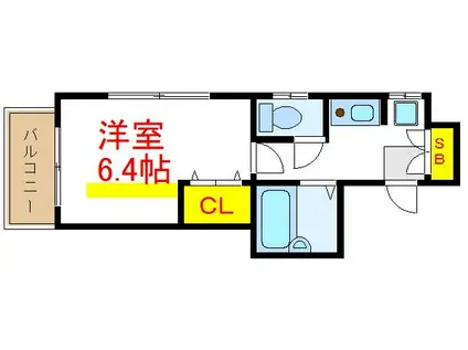 山口ビル(1K/4階)の間取り写真