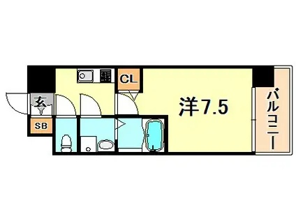 セオリー神戸グルーブ(1K/5階)の間取り写真