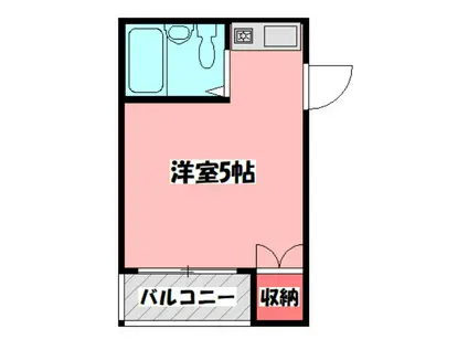 ディモーレ清水(ワンルーム/3階)の間取り写真