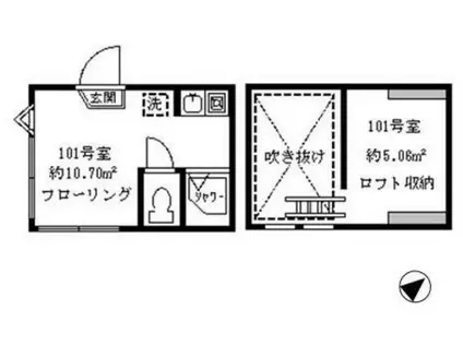 ソフィアスカイ(ワンルーム/1階)の間取り写真