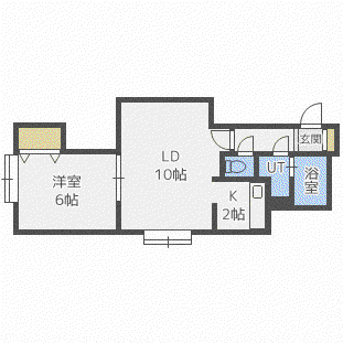 フォレストハイムN25(1LDK/2階)の間取り写真