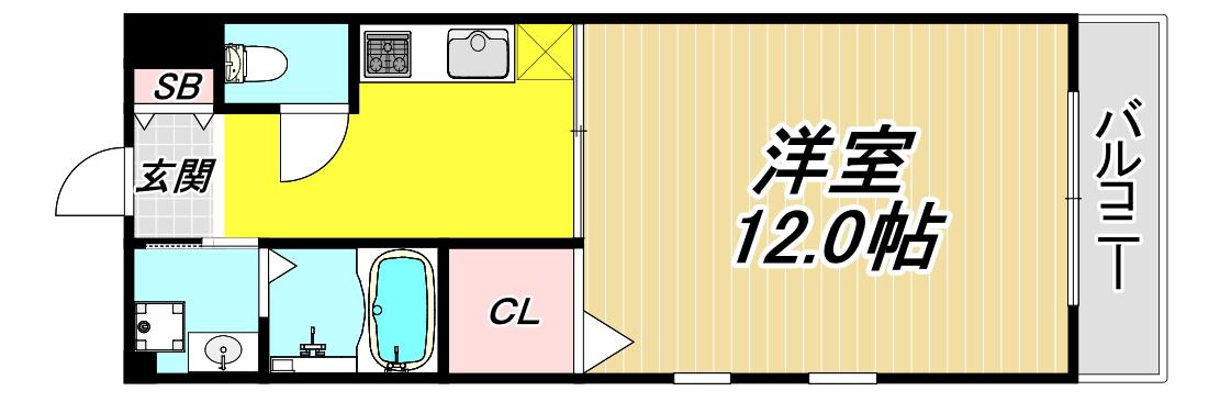 プラマーIII番館(1K/3階)の間取り写真