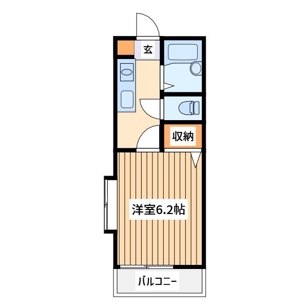 コンフォール日吉(1K/1階)の間取り写真