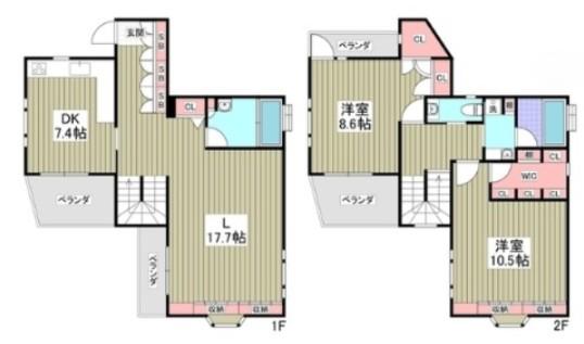 TRUTH HOUSE(2LDK/4階)の間取り写真