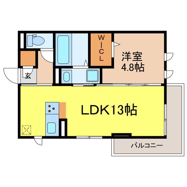LUMIERE DU SOIR UN(1LDK/1階)の間取り写真