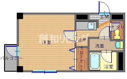 サニーヒルズ(1K/5階)の間取り写真