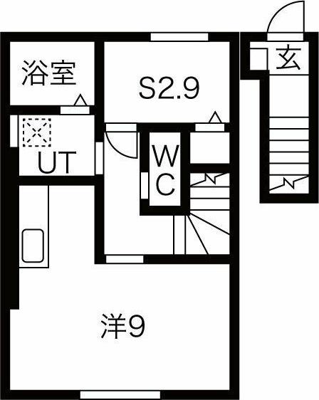 ＪＲ東北本線 村崎野駅 徒歩32分 2階建 築3年(ワンルーム/2階)の間取り写真