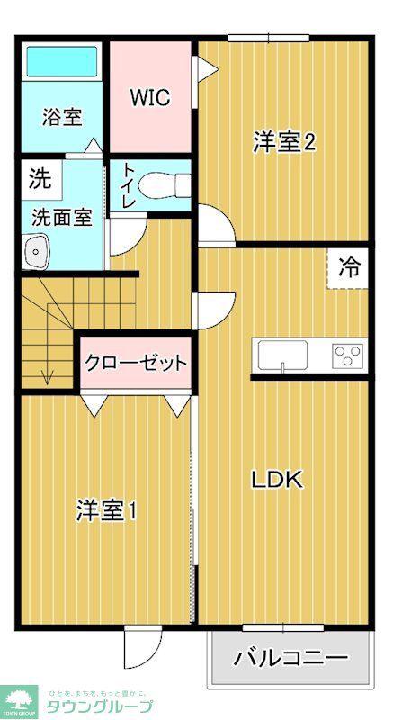 エボリューションII(2LDK/2階)の間取り写真