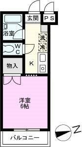 ピュアメゾンティーアンドワイ(1K/2階)の間取り写真