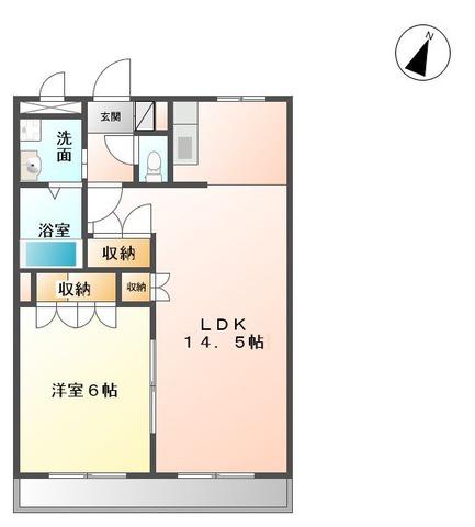 DEARCOAT NOANOAIII(1LDK/2階)の間取り写真