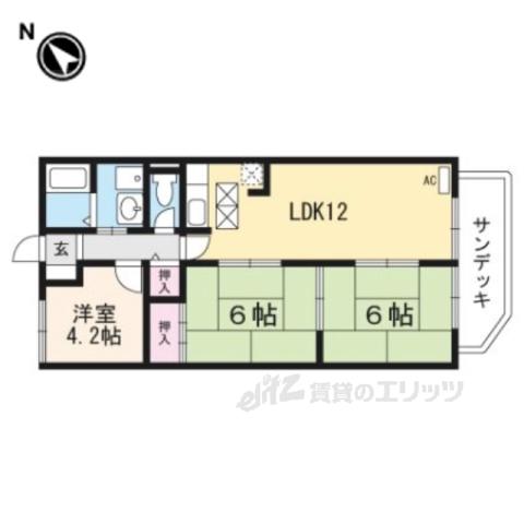 アン星ヶ丘(3LDK/1階)の間取り写真