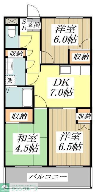 マグノリア千川(3DK/1階)の間取り写真