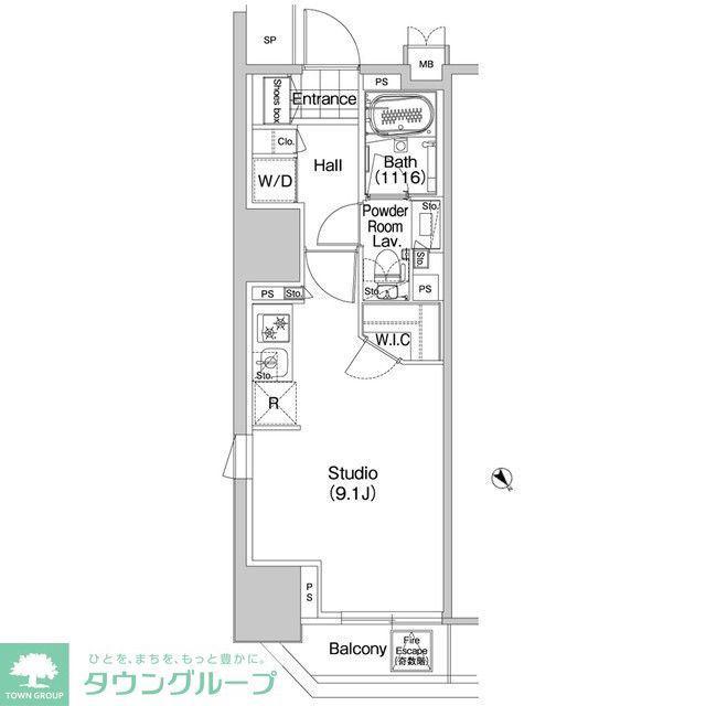 コンフォリア蒲田(ワンルーム/11階)の間取り写真