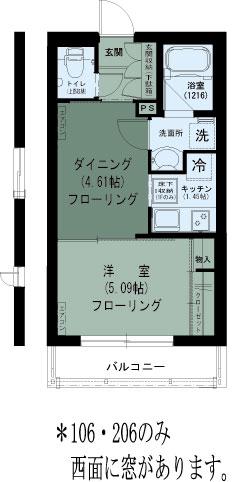 COZY K 三軒茶屋(1DK/2階)の間取り写真