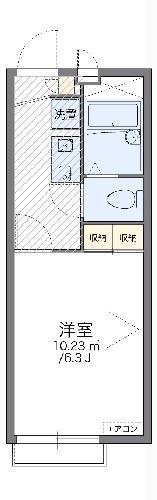 レオパレスあらた(1K/2階)の間取り写真
