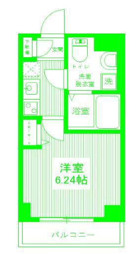 HYS YOKOHAMA LIGARE(1K/2階)の間取り写真