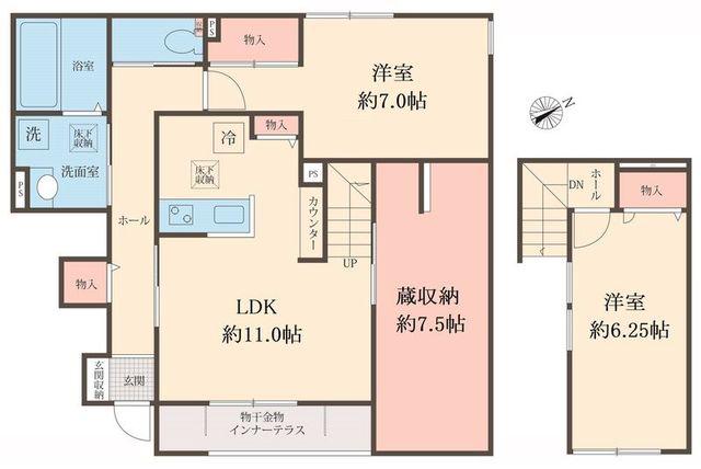 MAISON LIMONAIA(2LDK/1階)の間取り写真