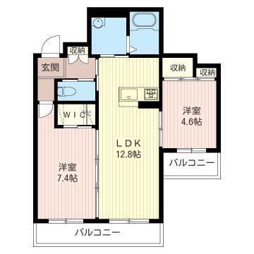 ル・シエル(2LDK/3階)の間取り写真