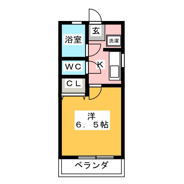 パストラルみき(1K/2階)の間取り写真