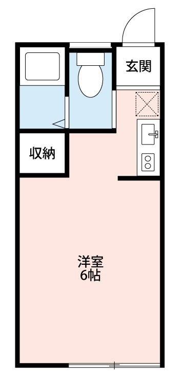 K・ドミール(1K/2階)の間取り写真