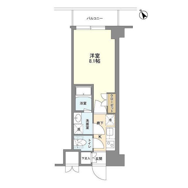 KDXレジデンス西調布(1K/5階)の間取り写真