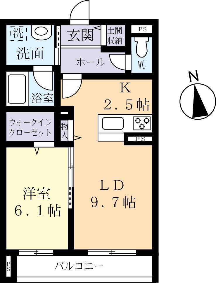 T&Y MANSION(1LDK/2階)の間取り写真