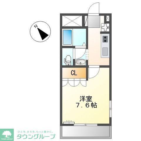 プロニティー(1K/2階)の間取り写真