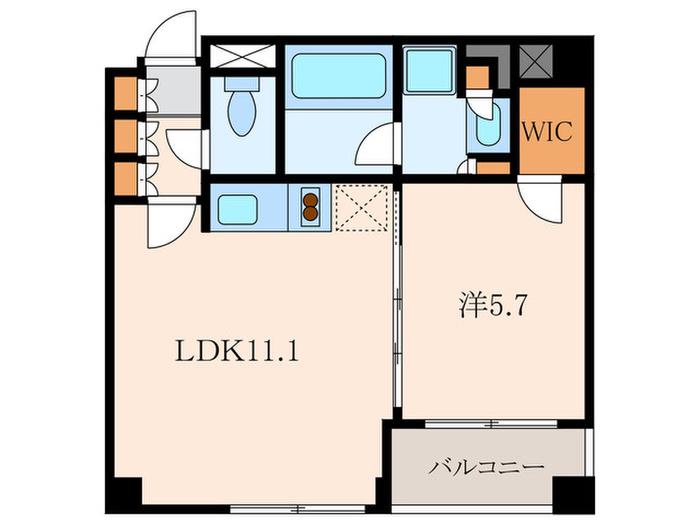 コートレアル三田綱町(1LDK/4階)の間取り写真