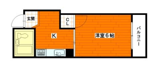 ボイスビル4(1K/3階)の間取り写真