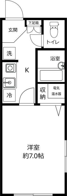ビラクランツ(1K/2階)の間取り写真