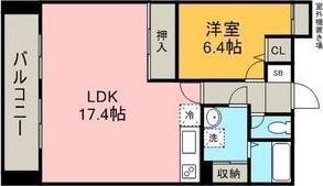 カーサシーガル弐番館(1LDK/2階)の間取り写真