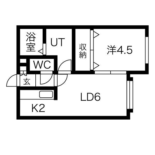 REGALO(1LDK/3階)の間取り写真