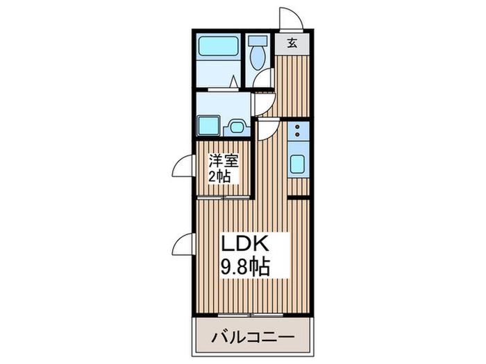 POBLENOU(1LDK/3階)の間取り写真
