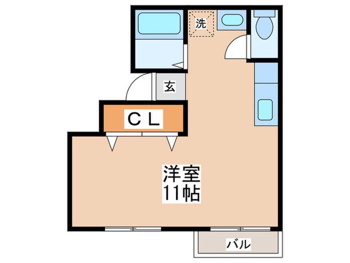 西村ビル(ワンルーム/3階)の間取り写真