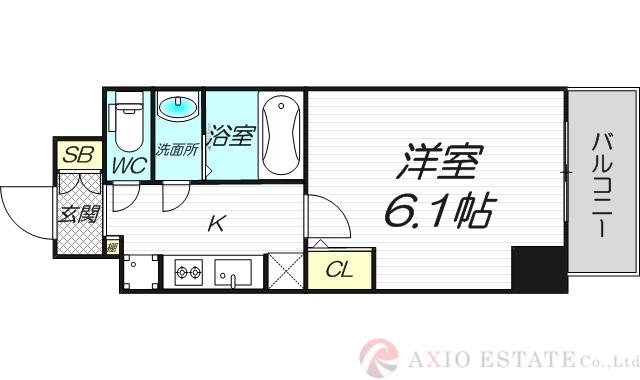エムブイインプ新大阪(1K/5階)の間取り写真