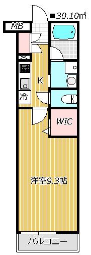 レオ四拾八番館(1K/3階)の間取り写真