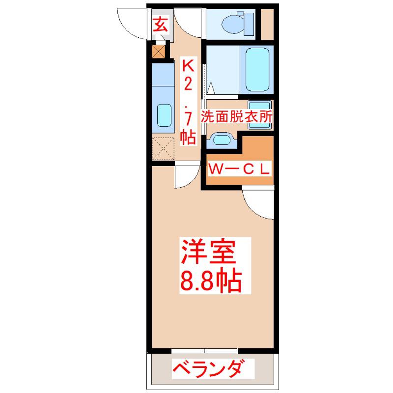 香川食堂(1K/2階)の間取り写真